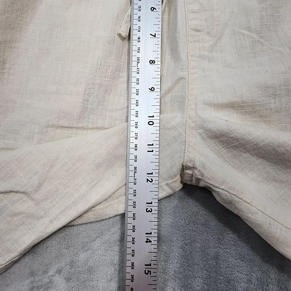 Cotton On Pants Mens S Ivory East Coast Textured Linen Chino Relaxed Summer